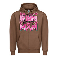 Chestnut i wear pink for my mom Zipper Hoodie - Zillion Design Studio