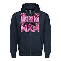 Navy i wear pink for my mom Zipper Hoodie - Zillion Design Studio