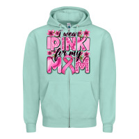 Seafoam i wear pink for my mom Zipper Hoodie - Zillion Design Studio