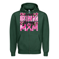 Sports Green i wear pink for my mom Zipper Hoodie - Zillion Design Studio