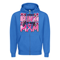True Royal i wear pink for my mom Zipper Hoodie - Zillion Design Studio