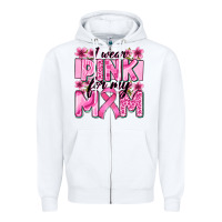 White i wear pink for my mom Zipper Hoodie - Zillion Design Studio