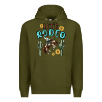 Army Green let's rodeo Premium Hoodie - MaliasSmallBusiness