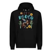 Black let's rodeo Premium Hoodie - MaliasSmallBusiness