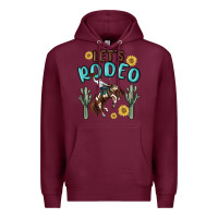 Burgundy let's rodeo Premium Hoodie - MaliasSmallBusiness