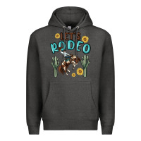 Charcoal Heather let's rodeo Premium Hoodie - MaliasSmallBusiness