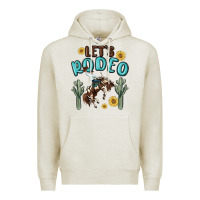 Oatmeal Heather let's rodeo Premium Hoodie - MaliasSmallBusiness