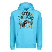Ocean Blue let's rodeo Premium Hoodie - MaliasSmallBusiness