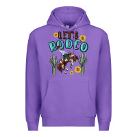 Purple let's rodeo Premium Hoodie - MaliasSmallBusiness