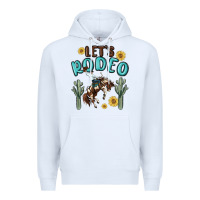 White let's rodeo Premium Hoodie - MaliasSmallBusiness