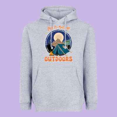 Life Is Better Outdoors Heavyweight Hoodie Designed By Jahusdesignshop