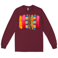 Burgundy mexican leopard brushstroke Long Sleeve Tee - Zillion Design Studio