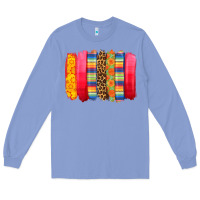 Colony Blue mexican leopard brushstroke Long Sleeve Tee - Zillion Design Studio