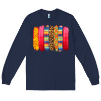 Navy mexican leopard brushstroke Long Sleeve Tee - Zillion Design Studio