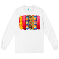 White mexican leopard brushstroke Long Sleeve Tee - Zillion Design Studio