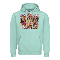 I Run On Caffeine And Kisses Zipper Hoodie | Teevron