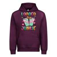 Mauve Wine loaded tea junkie Urban Hoodie - MaliasSmallBusiness