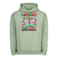 Pigment Oil Green loaded tea junkie Urban Hoodie - MaliasSmallBusiness