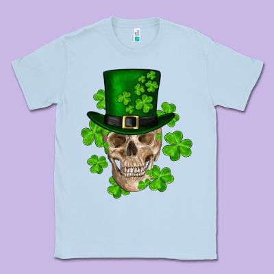 St. Patrick's Day Skull Classic Tee Designed By Ranaportraitstore
