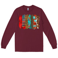 Burgundy mexican brushstroke Long Sleeve Tee - Zillion Design Studio