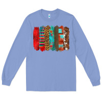 Colony Blue mexican brushstroke Long Sleeve Tee - Zillion Design Studio