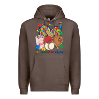 Coffee take me out to the ballgame  autism baseball Premium Hoodie - MaliasSmallBusiness