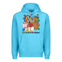 Ocean Blue take me out to the ballgame  autism baseball Premium Hoodie - MaliasSmallBusiness