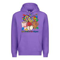 Purple take me out to the ballgame  autism baseball Premium Hoodie - MaliasSmallBusiness