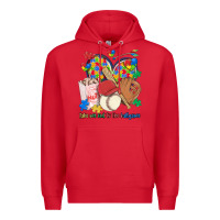 Red take me out to the ballgame  autism baseball Premium Hoodie - MaliasSmallBusiness