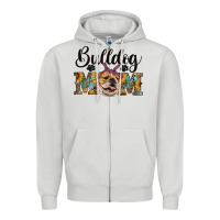 Dove Grey western bulldog mom Zipper Hoodie - RanaPortraitStore