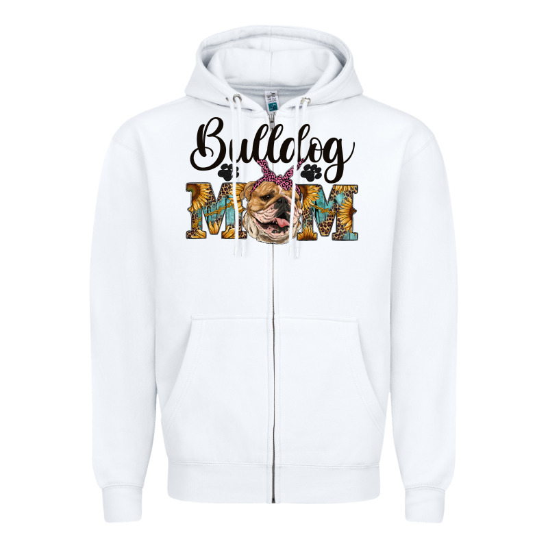 Western Bulldog Mom Zipper Hoodie by RanaPortraitStore | Teevron