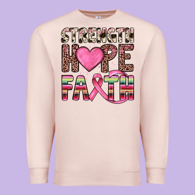 Strength Hope Faith Premium Sweatshirt Designed By Jahusdesignshop