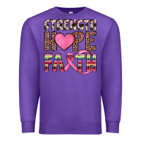 Purple strength hope faith Premium Sweatshirt - JahusDesignShop