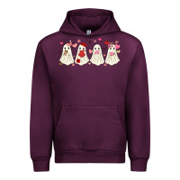 Mauve Wine valentines day ghost Urban Hoodie - MaliasSmallBusiness