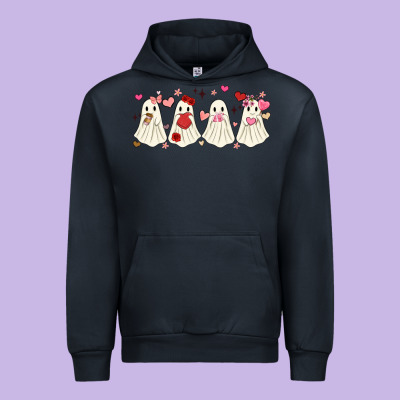 Valentines Day Ghost Urban Hoodie Designed By Maliassmallbusiness