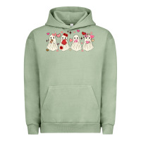 Pigment Oil Green valentines day ghost Urban Hoodie - MaliasSmallBusiness