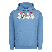 Pigment Pebble Blue valentines day ghost Urban Hoodie - MaliasSmallBusiness