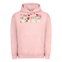 Pigment Salmon valentines day ghost Urban Hoodie - MaliasSmallBusiness