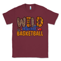 Burgundy wild about basketball Classic Tee - Zillion Design Studio