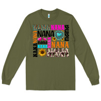 Army Green nana gemstone sunflower Long Sleeve Tee - texasbilliewilder