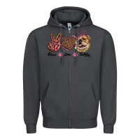 Smoke peace love bulldog Zipper Hoodie - RanaPortraitStore