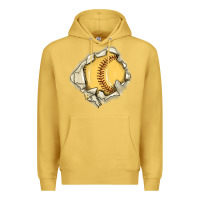 Antique Gold softball Premium Hoodie - MaliasSmallBusiness