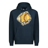Navy softball Premium Hoodie - MaliasSmallBusiness