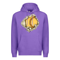 Purple softball Premium Hoodie - MaliasSmallBusiness