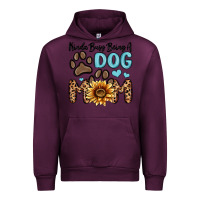 Mauve Wine kinda busy being a dog mom Urban Hoodie - MaliasSmallBusiness