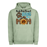 Pigment Oil Green kinda busy being a dog mom Urban Hoodie - MaliasSmallBusiness