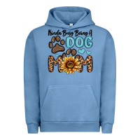 Pigment Pebble Blue kinda busy being a dog mom Urban Hoodie - MaliasSmallBusiness