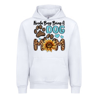 White kinda busy being a dog mom Urban Hoodie - MaliasSmallBusiness