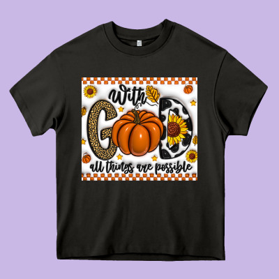 With God All Things Are Possible Heavy Core Tee Designed By Cowhidedigitalart