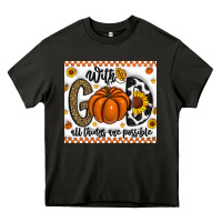 Asphalt With God All Things Are Possible Heavy Core Tee - CowhideDigitalArt